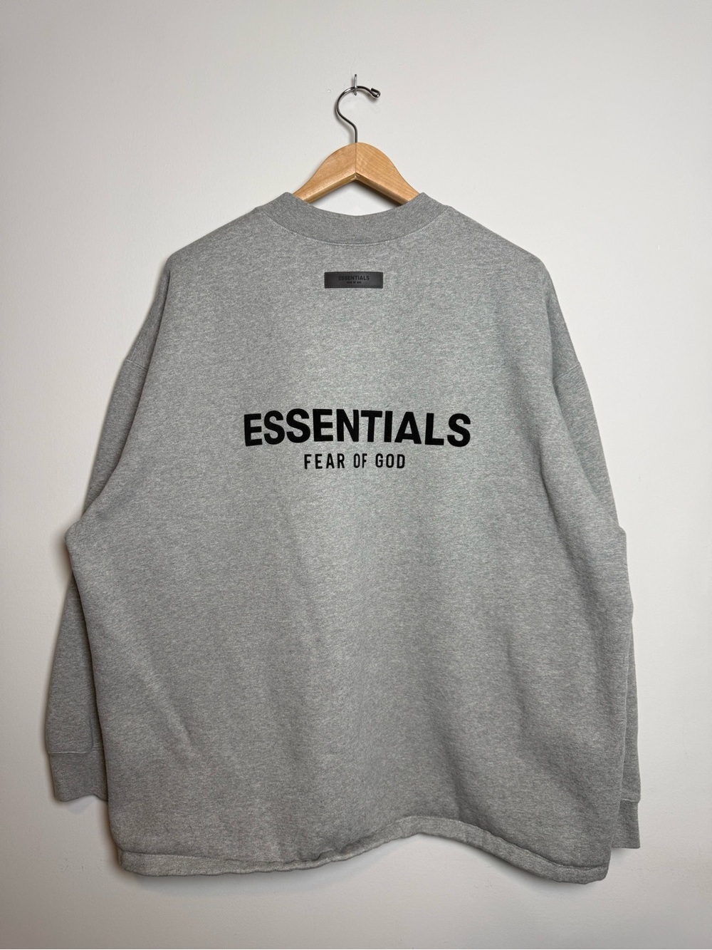Fear of God Essentials | Fleece Crewneck Sweatshirt | Gray | XXL Oversized